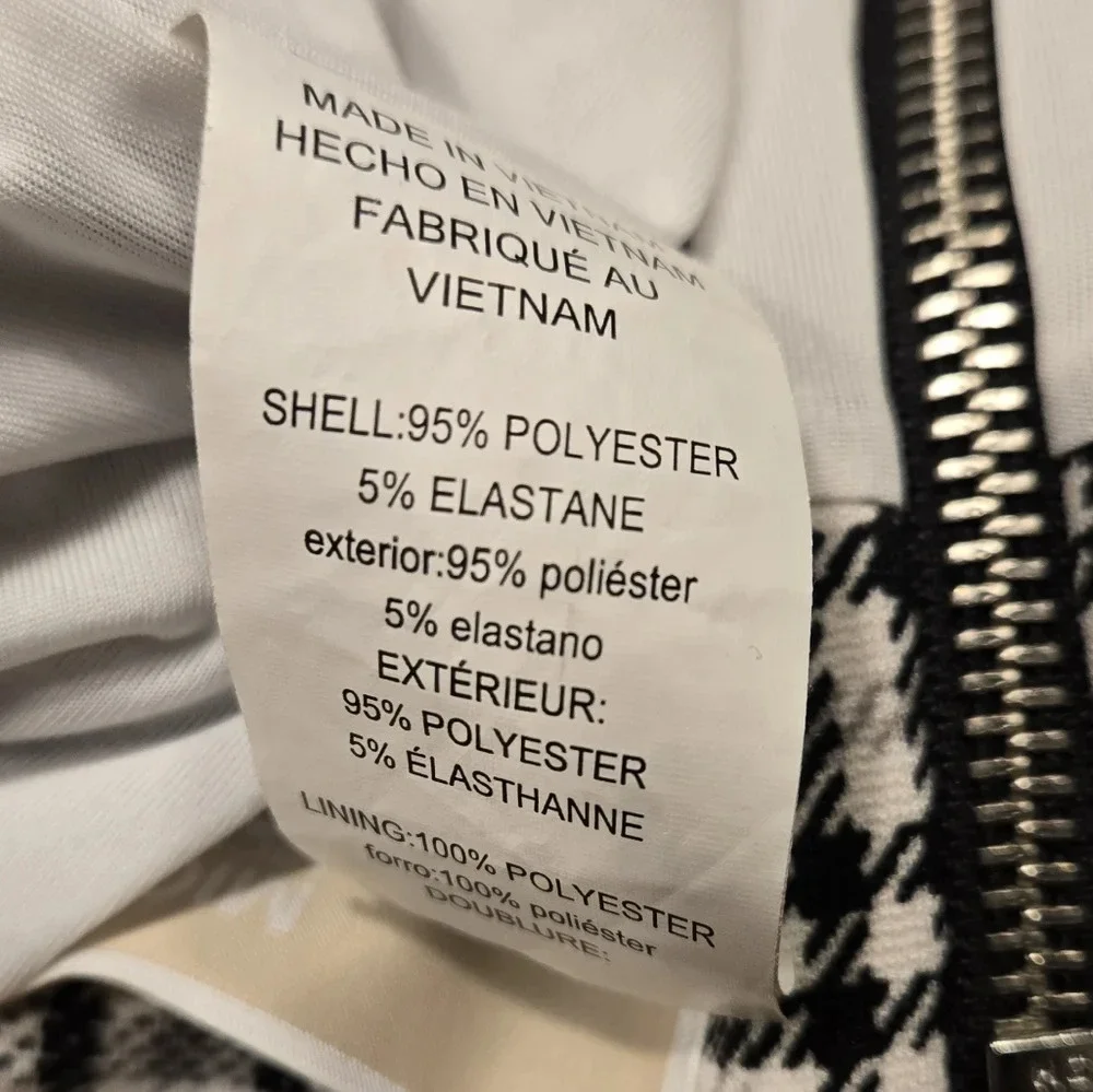 Michael Kors black & white plaid skirt